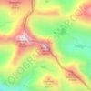 Crestone Needle topographic map, elevation, terrain