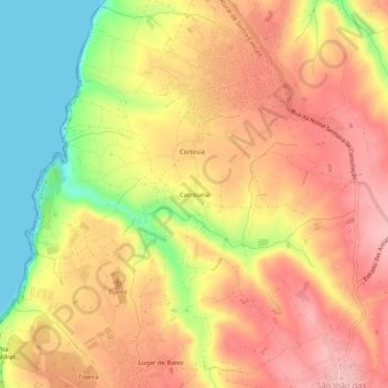 Catribana topographic map, elevation, terrain