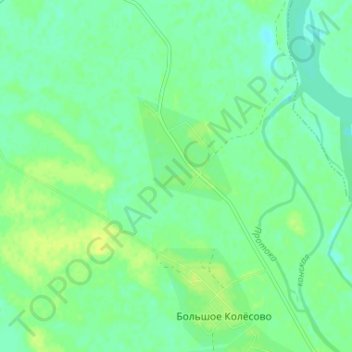Малое Колесово topographic map, elevation, terrain