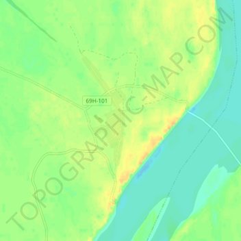 Никольское topographic map, elevation, terrain