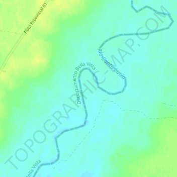 Desmochado topographic map, elevation, terrain