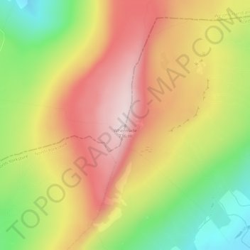 Whernside topographic map, elevation, terrain
