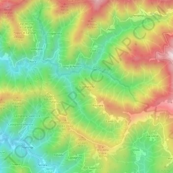 Scabbiabella topographic map, elevation, terrain