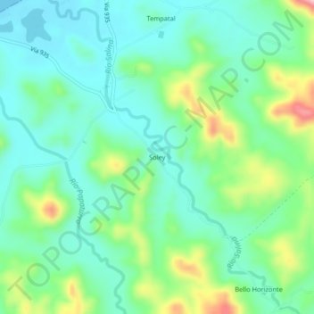 Soley topographic map, elevation, terrain