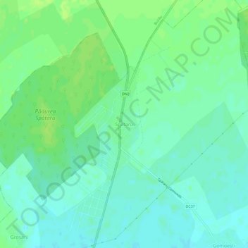 Spătaru topographic map, elevation, terrain