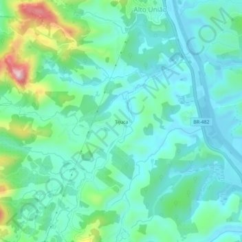 Tijuca topographic map, elevation, terrain