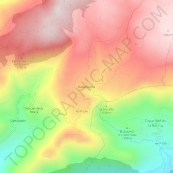 Navasequilla topographic map, elevation, terrain