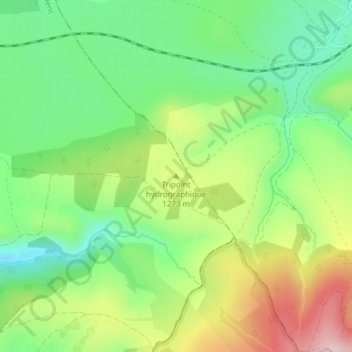 Tripoint hydrographique topographic map, elevation, terrain
