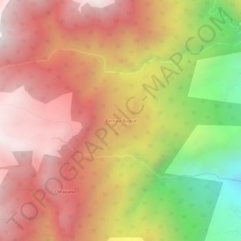 Barnala Bugyal topographic map, elevation, terrain