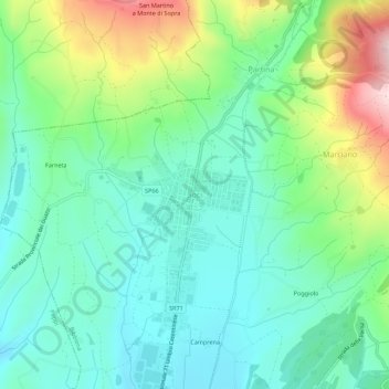 Soci topographic map, elevation, terrain