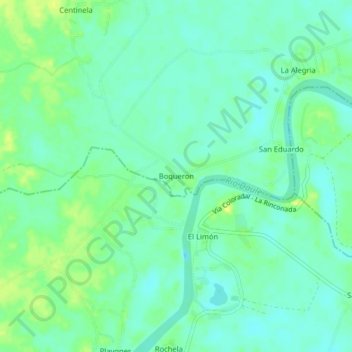 Boqueron topographic map, elevation, terrain
