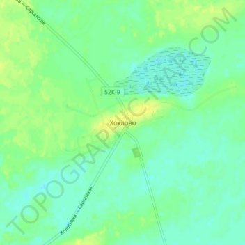 Хохлово topographic map, elevation, terrain