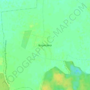 Борисовка topographic map, elevation, terrain