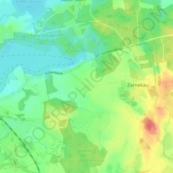 Hof Gamal topographic map, elevation, terrain