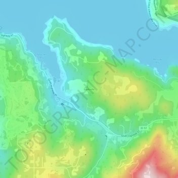 Eddyville topographic map, elevation, terrain