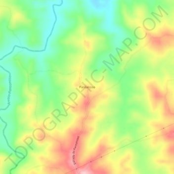 Pantanoso topographic map, elevation, terrain