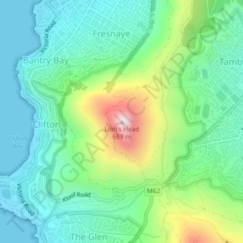 Lion's Head topographic map, elevation, terrain