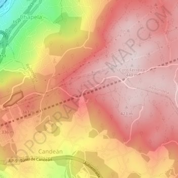 Vixiador topographic map, elevation, terrain