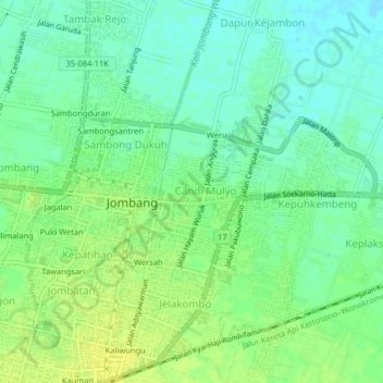 Nglundo topographic map, elevation, terrain
