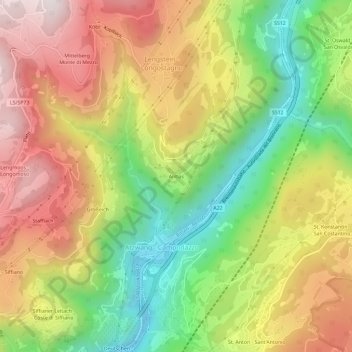 Antlas topographic map, elevation, terrain