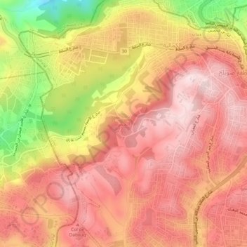 Ayn Hummar topographic map, elevation, terrain