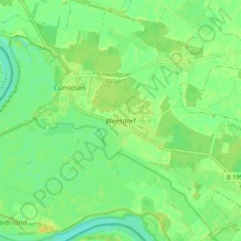 Wentdorf topographic map, elevation, terrain