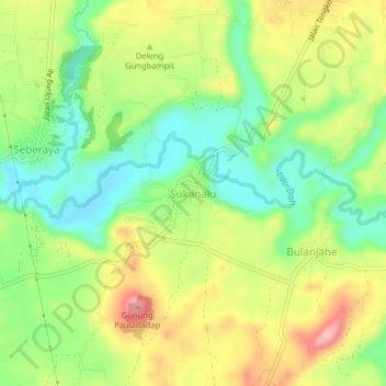 Sukanalu topographic map, elevation, terrain