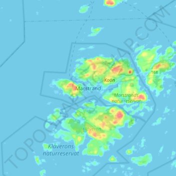 Marstrand topographic map, elevation, terrain