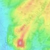 Winding topographic map, elevation, terrain