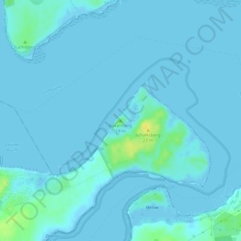 Bakenberg topographic map, elevation, terrain