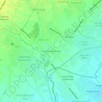 Camella Lessandra topographic map, elevation, terrain