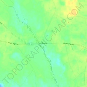 Islandton topographic map, elevation, terrain
