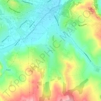 Bolec topographic map, elevation, terrain