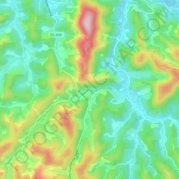Paraju topographic map, elevation, terrain