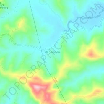 Manlawaan topographic map, elevation, terrain