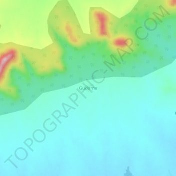 Gudama topographic map, elevation, terrain