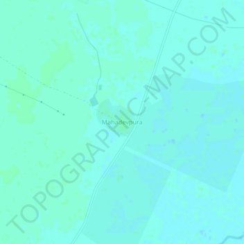 Mahadevpura topographic map, elevation, terrain