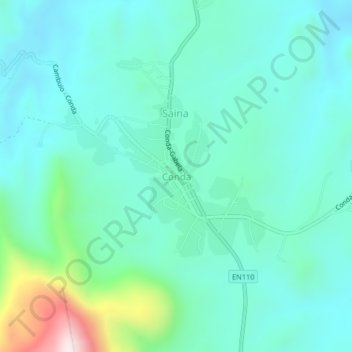 Conda topographic map, elevation, terrain