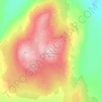 Hammastunturi topographic map, elevation, terrain