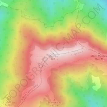 Murgash topographic map, elevation, terrain