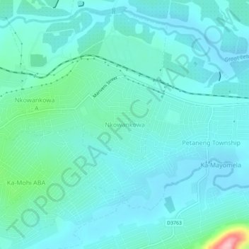 Nkowankowa topographic map, elevation, terrain