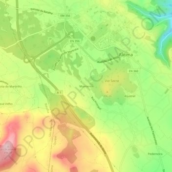 Moimento topographic map, elevation, terrain