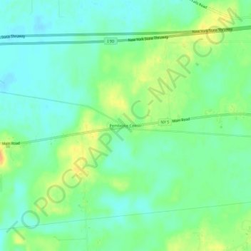 Pembroke Center topographic map, elevation, terrain