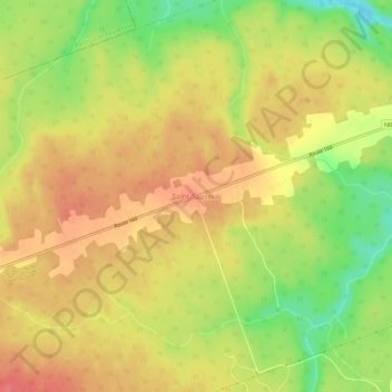 Saint-Sauveur topographic map, elevation, terrain