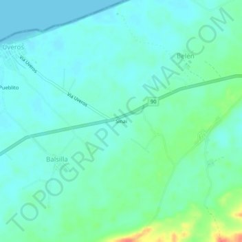 Sinai topographic map, elevation, terrain