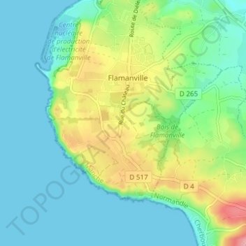 Hameau Viel topographic map, elevation, terrain