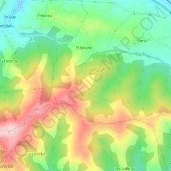 La Ará topographic map, elevation, terrain