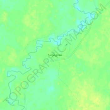 Чередово topographic map, elevation, terrain