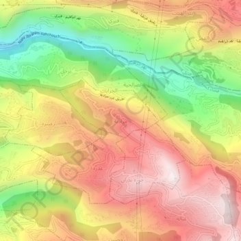 Mradieh topographic map, elevation, terrain