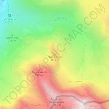 Pfannknecht topographic map, elevation, terrain